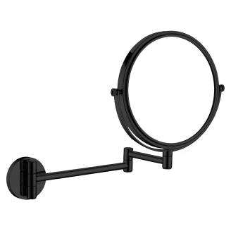 Dobbeltsidet Spejl <strong>Round</strong>  Sort Mat