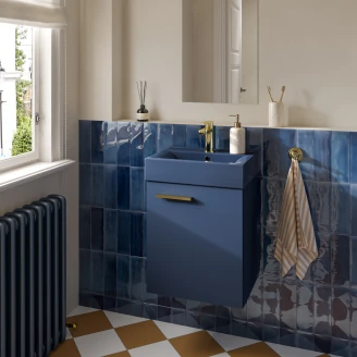 Underskab <strong>Petit</strong> Blå Mat 45 cm med Vask Blå Mat