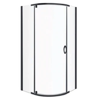 Brusehjørne <strong>Airelle</strong>  80x80 cm Rund Sort Mat