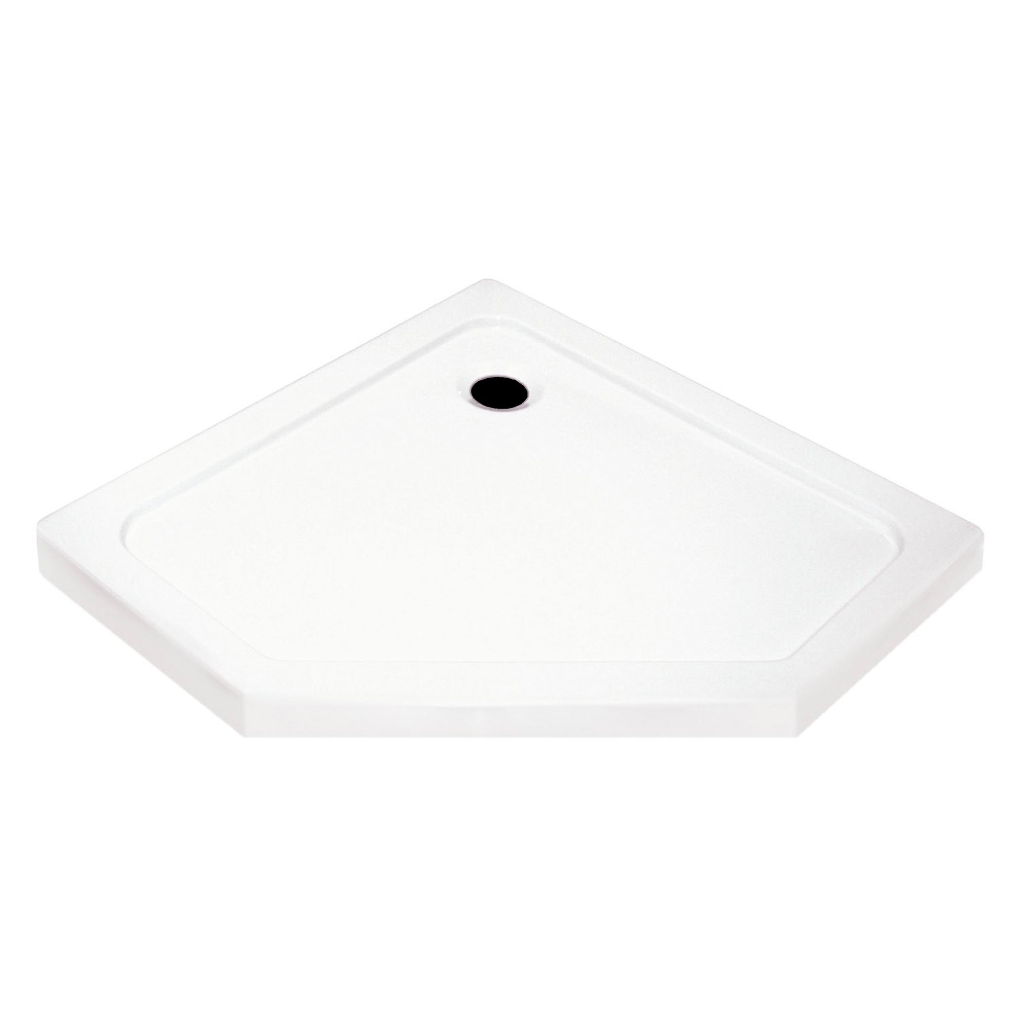 Brusebakke Nefud Slim 90x90 cm Femkantet Hvid Blank