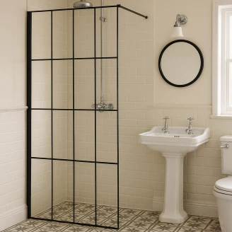 Brusevæg Mirari 100 cm Sort Mat