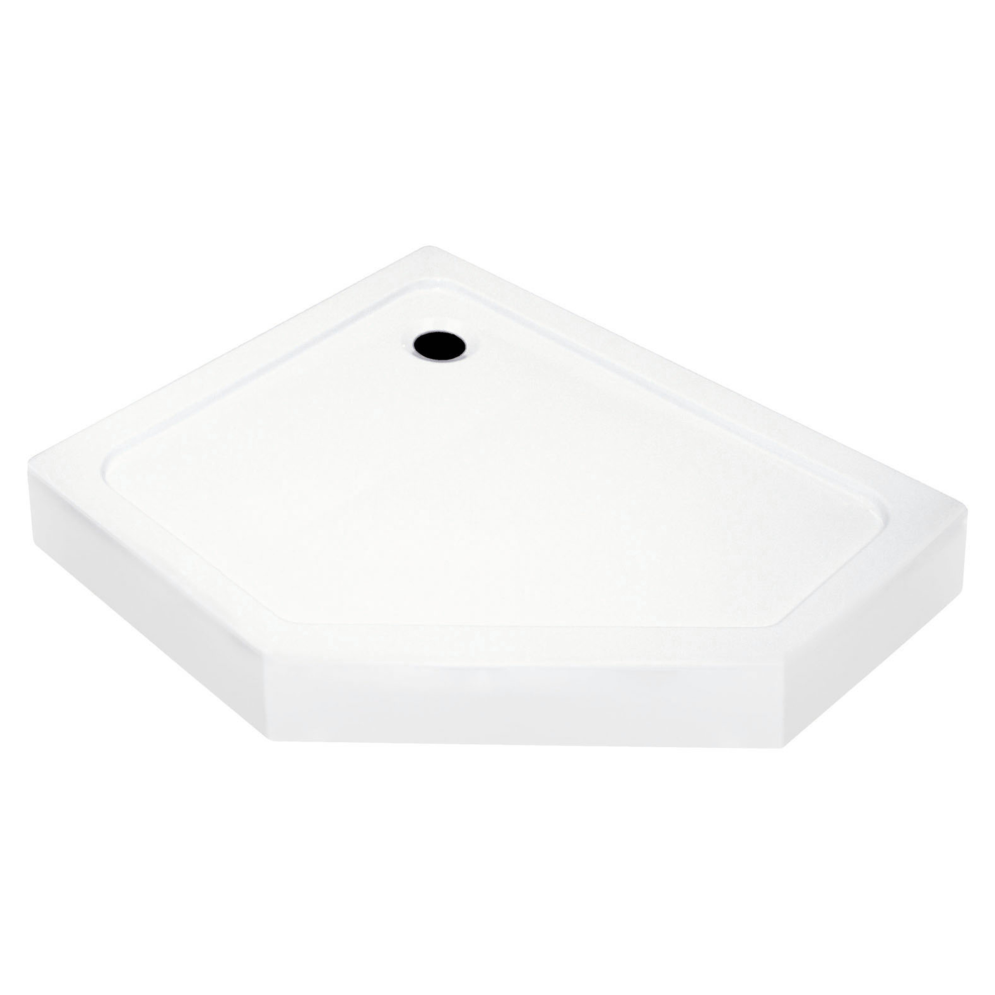 Brusebakke Dunara 100x80 cm Femkantet Hvid Blank Venstre