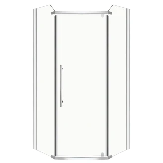 Brusehjørne <strong>Dunara</strong>  90x90 cm Krom Blank