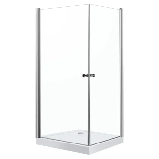 Brusehjørne <strong>Elevon</strong>  90x90 cm Firkantet Krom Blank