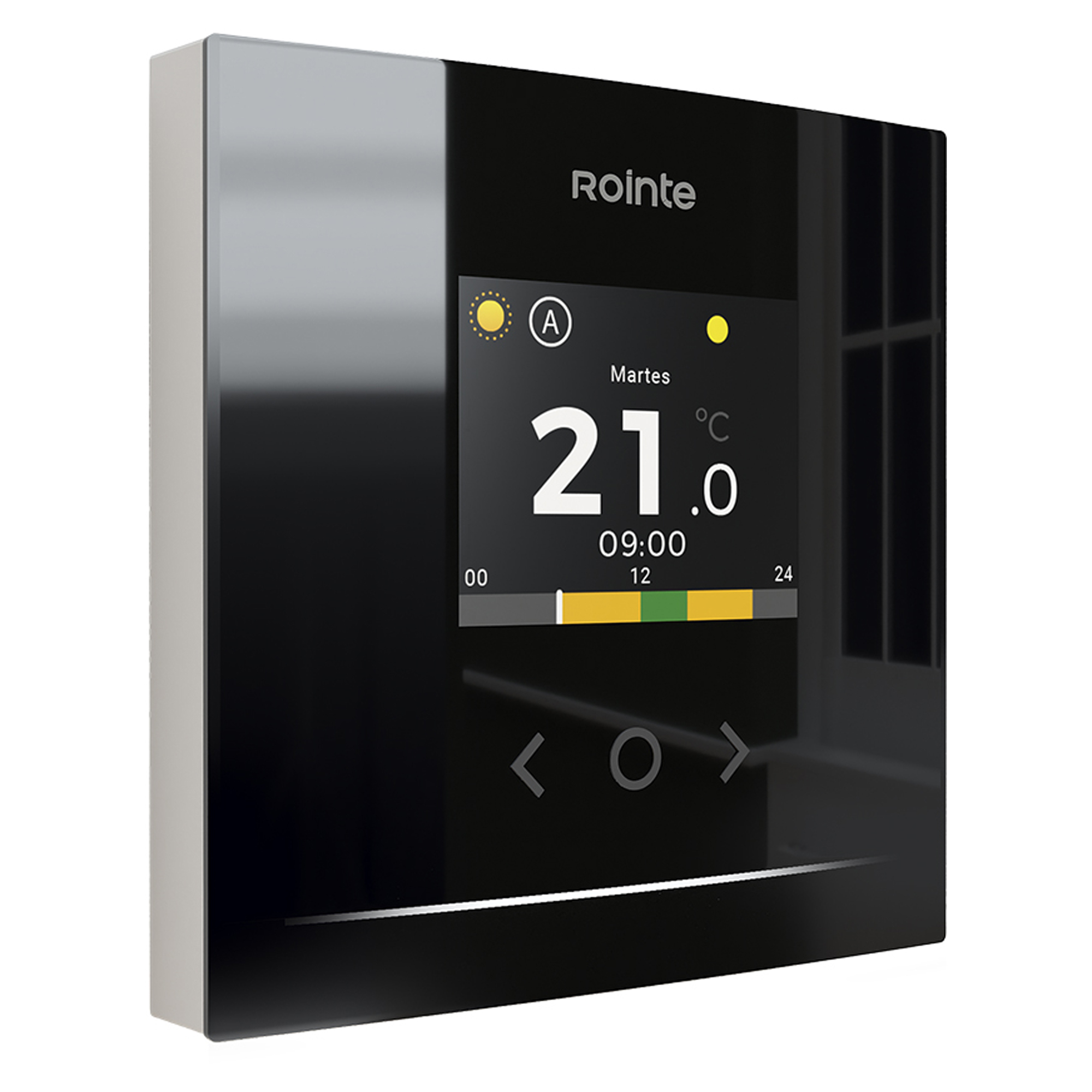 Rointe Digital Pejetermostat Genius Wi-Fi med AI Sort Mat