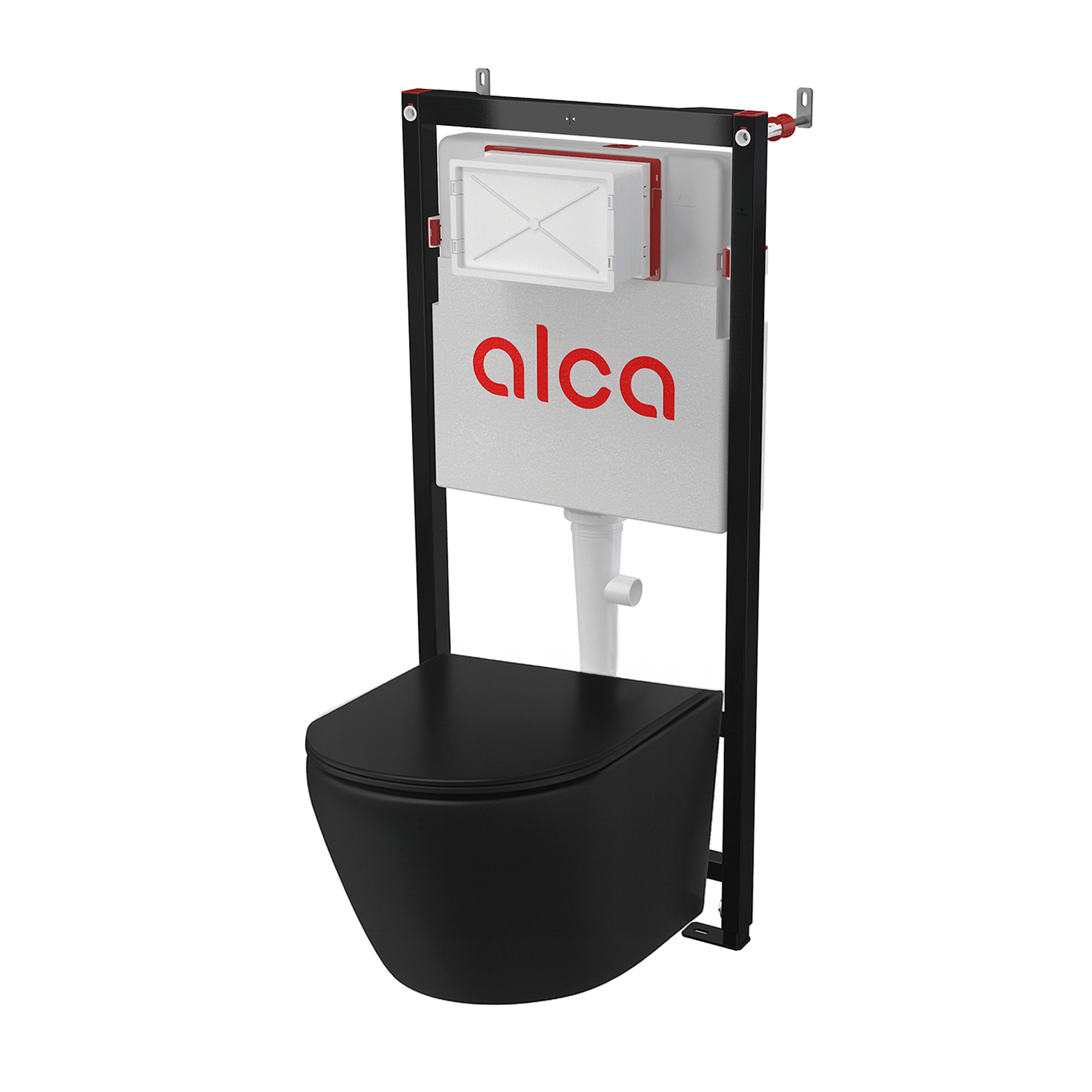 Væghængt Toiletpakke Fjord Sort Mat med Indbygningscisterne Alca