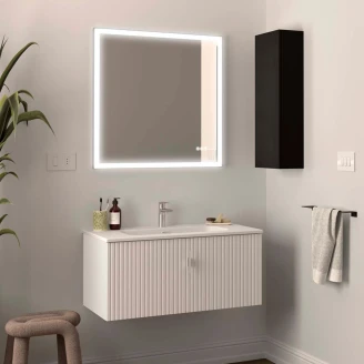 Underskab <strong>Runa</strong>  Hvid Mat 90 cm med Vask Hvid Mat