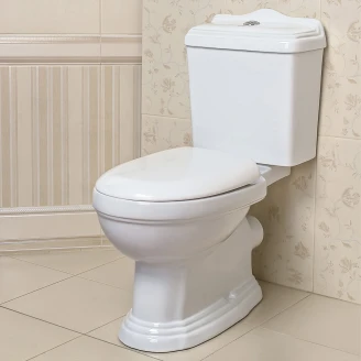 Badeværelsessæt Wilcot Håndvask med Piedestal & Toilet Hvid Blank