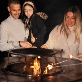 BonFeu Grillsæt med BonBiza Ildsted Cortenstål XL, Dobbelt Stålring til Grill & Rundt Grillrist