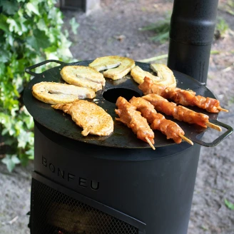 BonFeu Grillsæt med BonGiano Ildsted SP Sort & Plancha