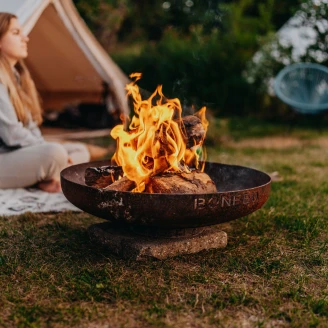 BonFeu Grillsæt med BonBowl Ildskål Cortenstål 80 cm & Grillrist