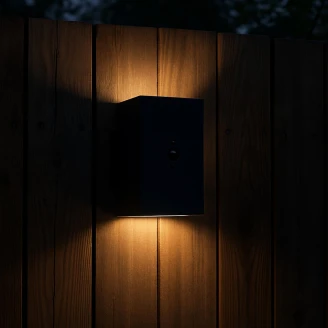 Solcellevæglampe <strong>Senora</strong>  Kvadrat M Sort Mat