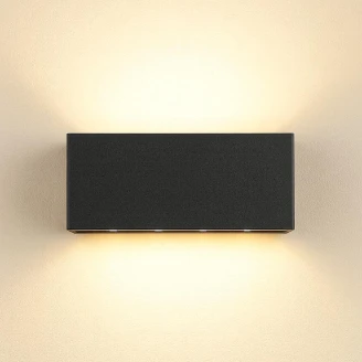 Solcellevæglampe <strong>Senora</strong>  Rektangulær Sort Mat