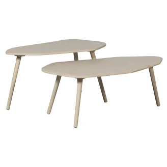 Woood Sæt med Sofabord 2 stk <strong>Davina</strong>  Beige