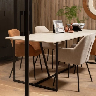 Woood Spisebord <strong>Silas</strong>  Sanddamm, Sort 220x90 cm