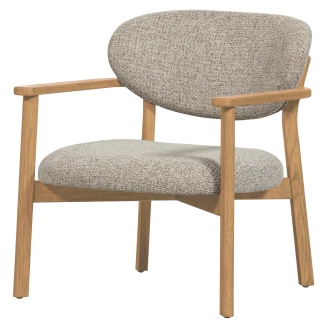 Woood Stol med Armlæn <strong>Udar</strong>  Gråbeige, Lystræ