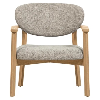 Woood Stol med Armlæn <strong>Udar</strong>  Gråbeige, Lystræ