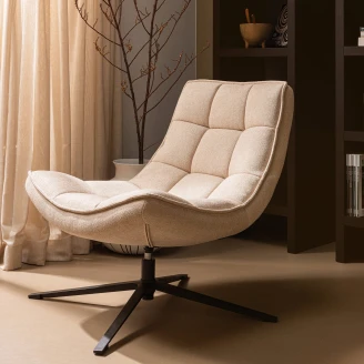 Woood Loungestol <strong>Maudi</strong>  Beige