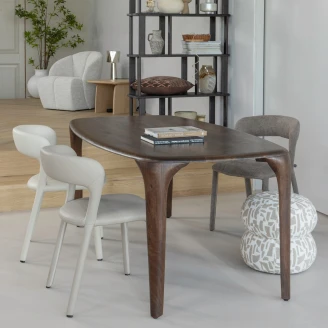 Woood Stol Noble Beige Læderlook