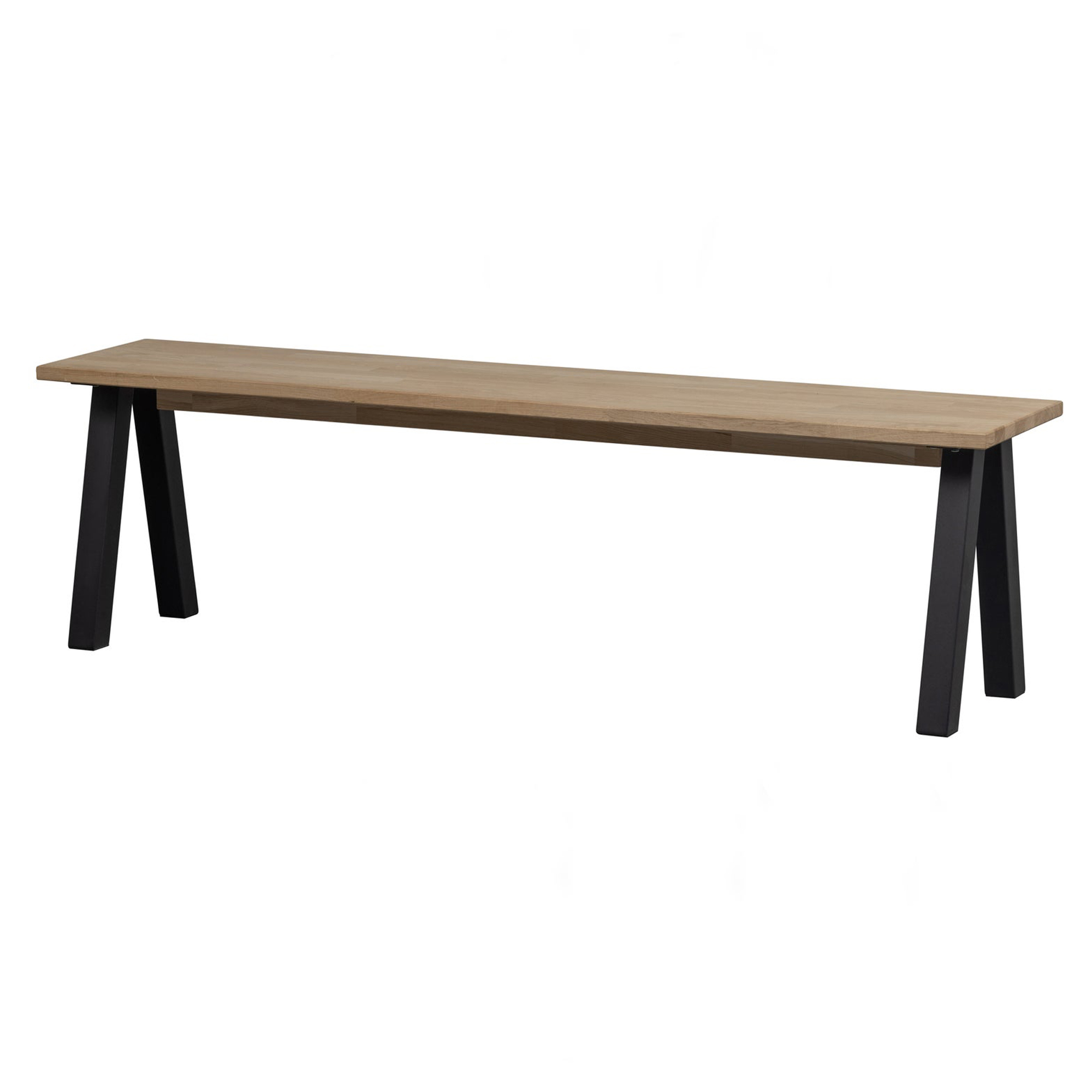Woood Bænk 160 cm Tablo Naturlig, Sort