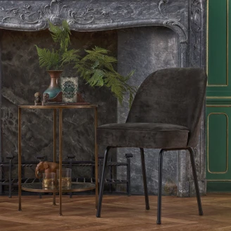 Woood Stol <strong>Vogue Alpha</strong>  Mørkegrøn Fløjl