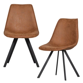 Woood Sæt med Stole 2 stk <strong>Swen</strong>  Cognac