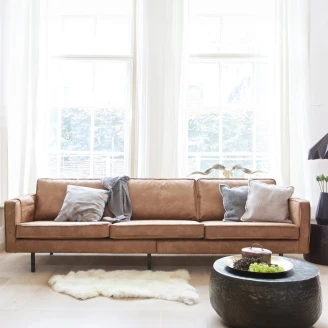Woood Sofa <strong>Rodeo</strong>  Cognac Eco-Læder 277 cm