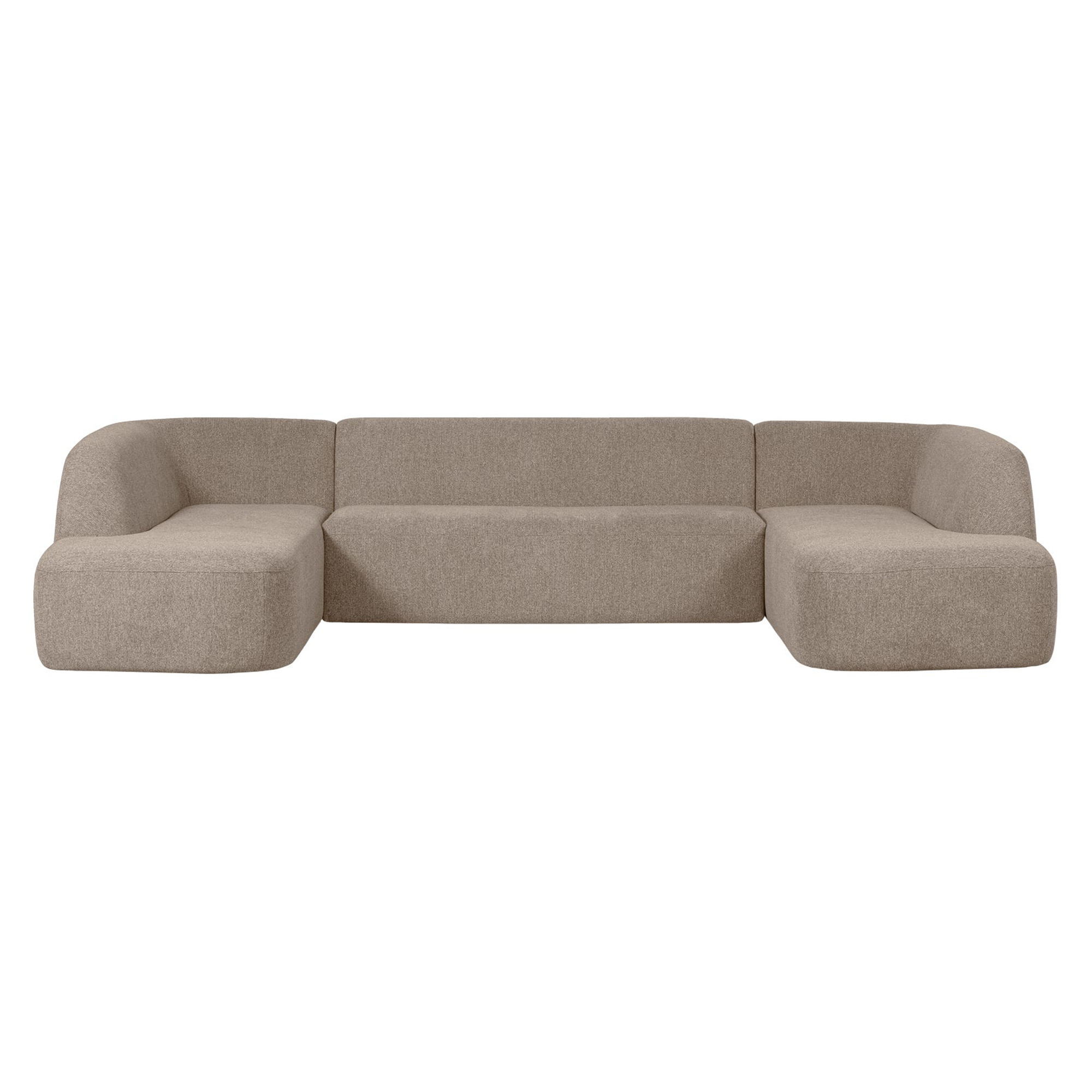 Woood Sofa U-formet Sloping Beige