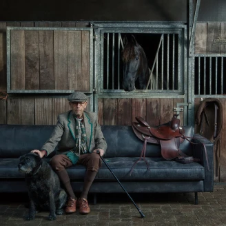 Woood Sofa 3-personers <strong>Rodeo</strong>  Sort Eco-Læder