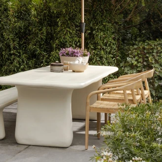 Woood Spisebord <strong>Loggia</strong>  Beige Fiberforstærket Polymer 240x100 cm