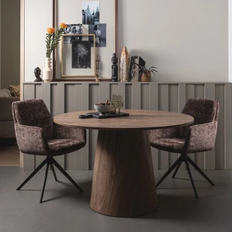Woood Spisebord <strong>Maan</strong>  Valnød Ø 120 cm