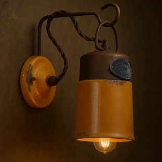 Ferroluce Væglampe <strong>Gamma Industrial</strong>  Vintage Gul