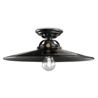 Ferroluce Loftlampe <strong>B&W</strong>  Sort Emalje ∅ 42 cm