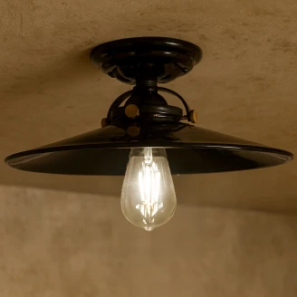 Ferroluce Loftlampe <strong>B&W</strong>  Sort Emalje ∅ 42 cm