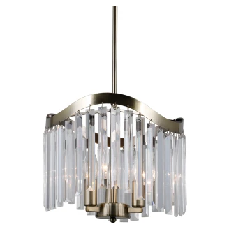 Hængende Lampe M <strong>Glacia</strong>  Transparent Krystal, Blank Antikbronze