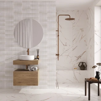 Marmor Klinker <strong>Fjäder</strong>  Guld Mat 30x60 cm