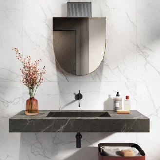 Marmor Klinker <strong>Venata</strong>  Hvid-Grå Mat 60x120 cm