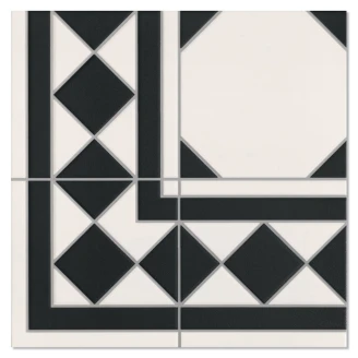 Klinker <strong>Oxford</strong>  Hvidt Vinkel Hjørne Mat 33x33 cm