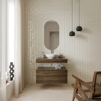 Bordplade <strong>Elmstone</strong>  Træ Mørkt Mat 80 cm