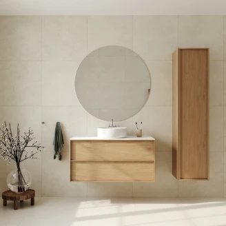 Håndvaskskab Ekskär Ek 100 cm med Cosentino Bordplade Silestone Lys Beige Poleret