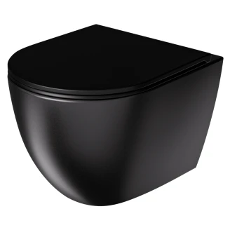 Væghængt Toilet <strong>Fjord</strong>  Sort Mat