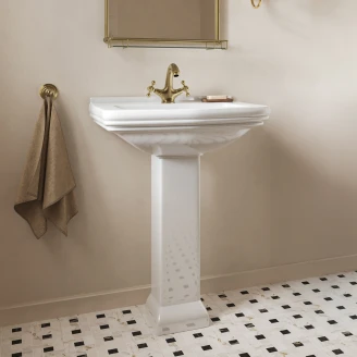 Håndvask <strong>Mayfair</strong>  Hvid 60 cm med Piedestal Hvid Blank