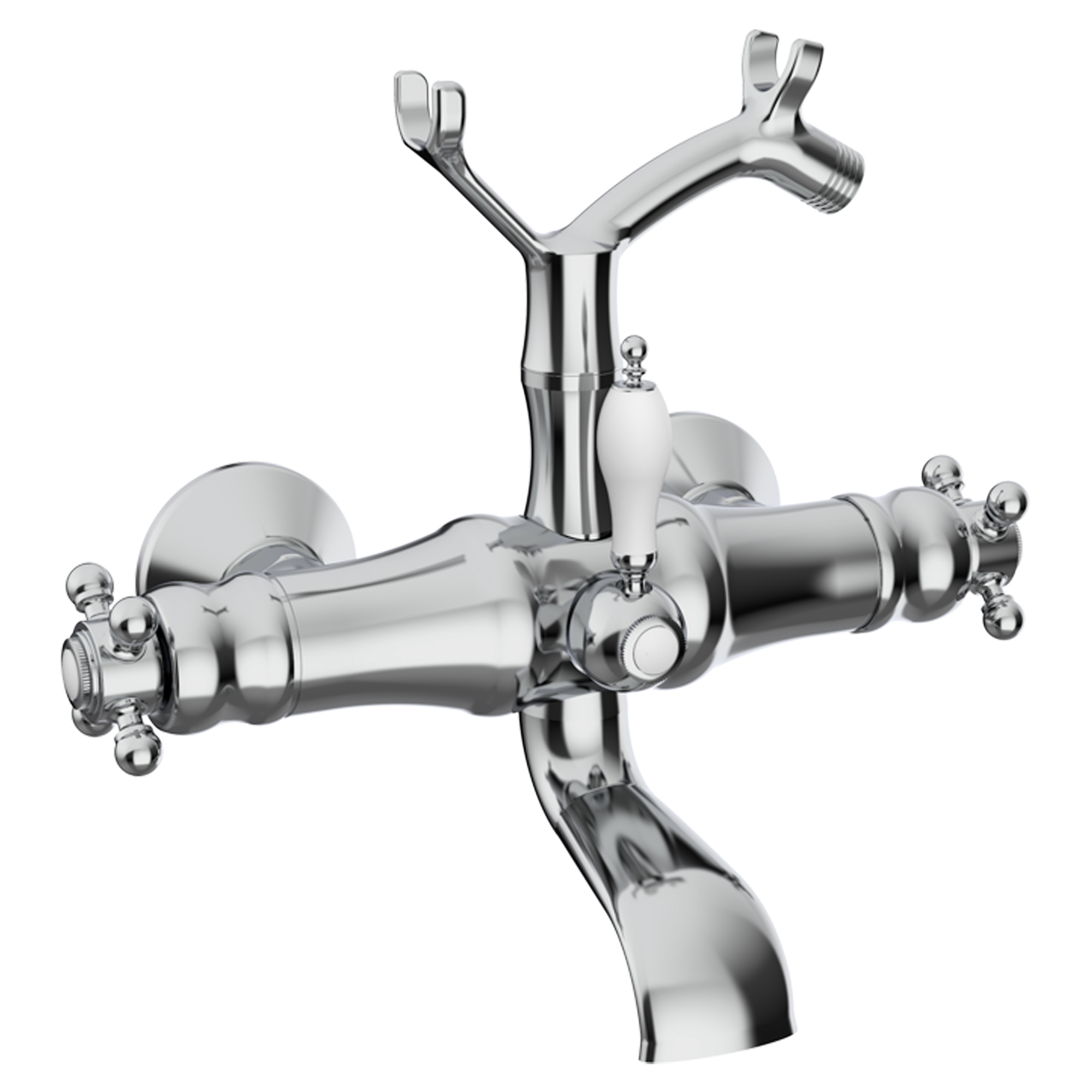 Badekar Armatur med Brusesæt Alderton Krom Blank med Termostat