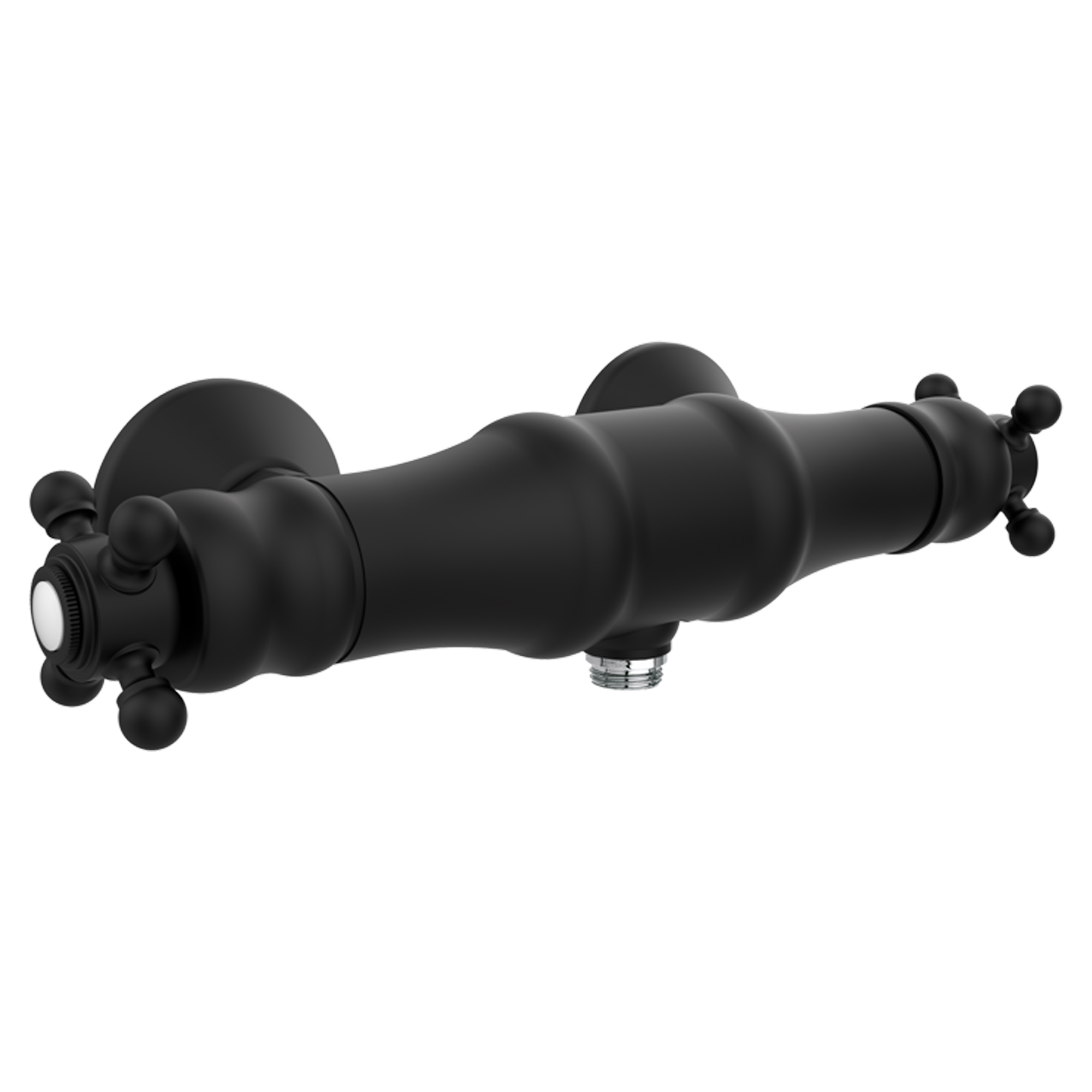 Brusearmatur med Brusesæt Alderton Sort Mat med Termostat