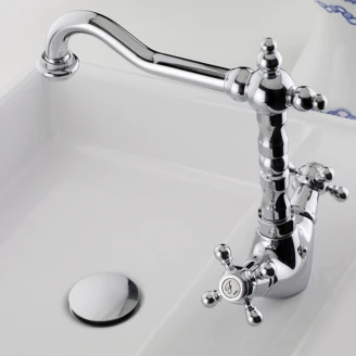 Håndvaskarmatur <strong>Alderton</strong>  Cross Krom Blank