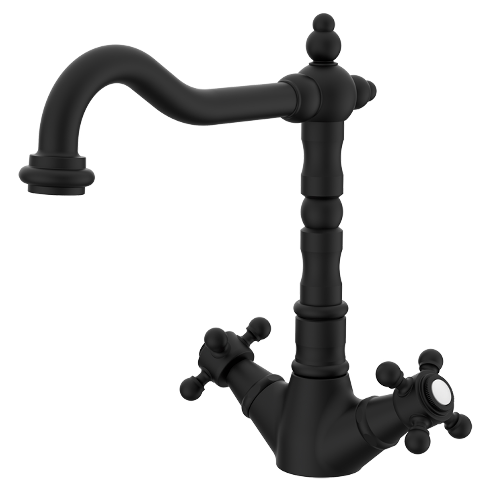 Håndvaskarmatur Alderton Cross Sort Mat