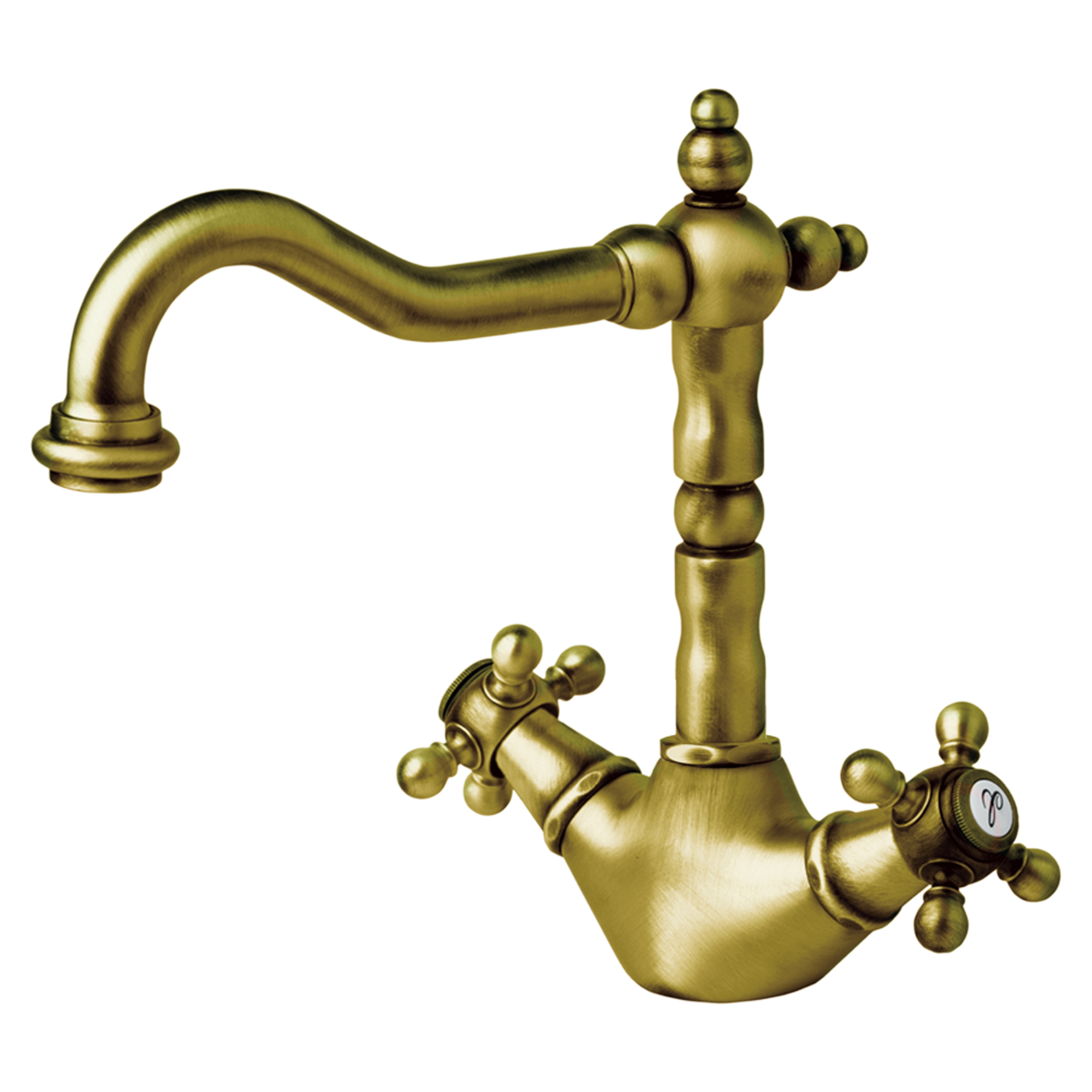 Håndvaskarmatur Alderton Cross Messing Mat