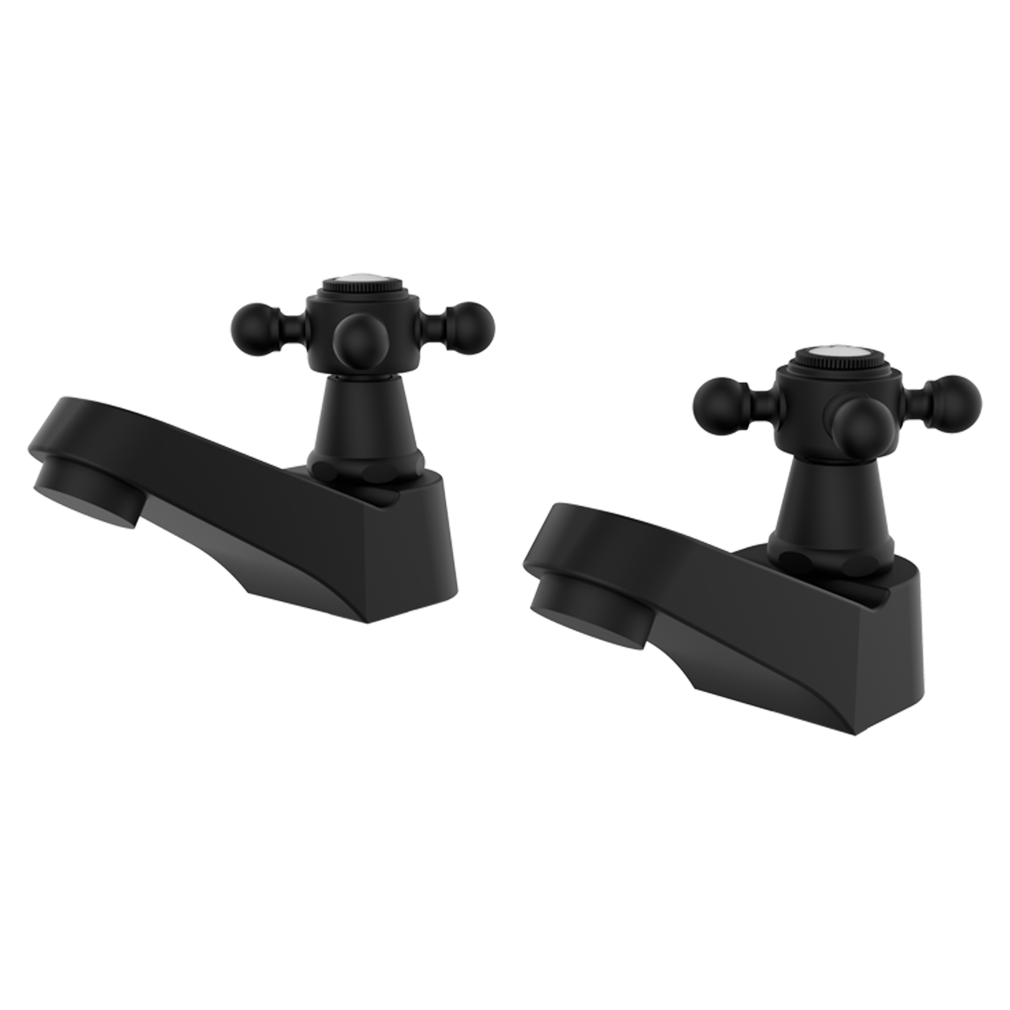 Håndvaskarmatur Alderton Cross Set Sort Mat