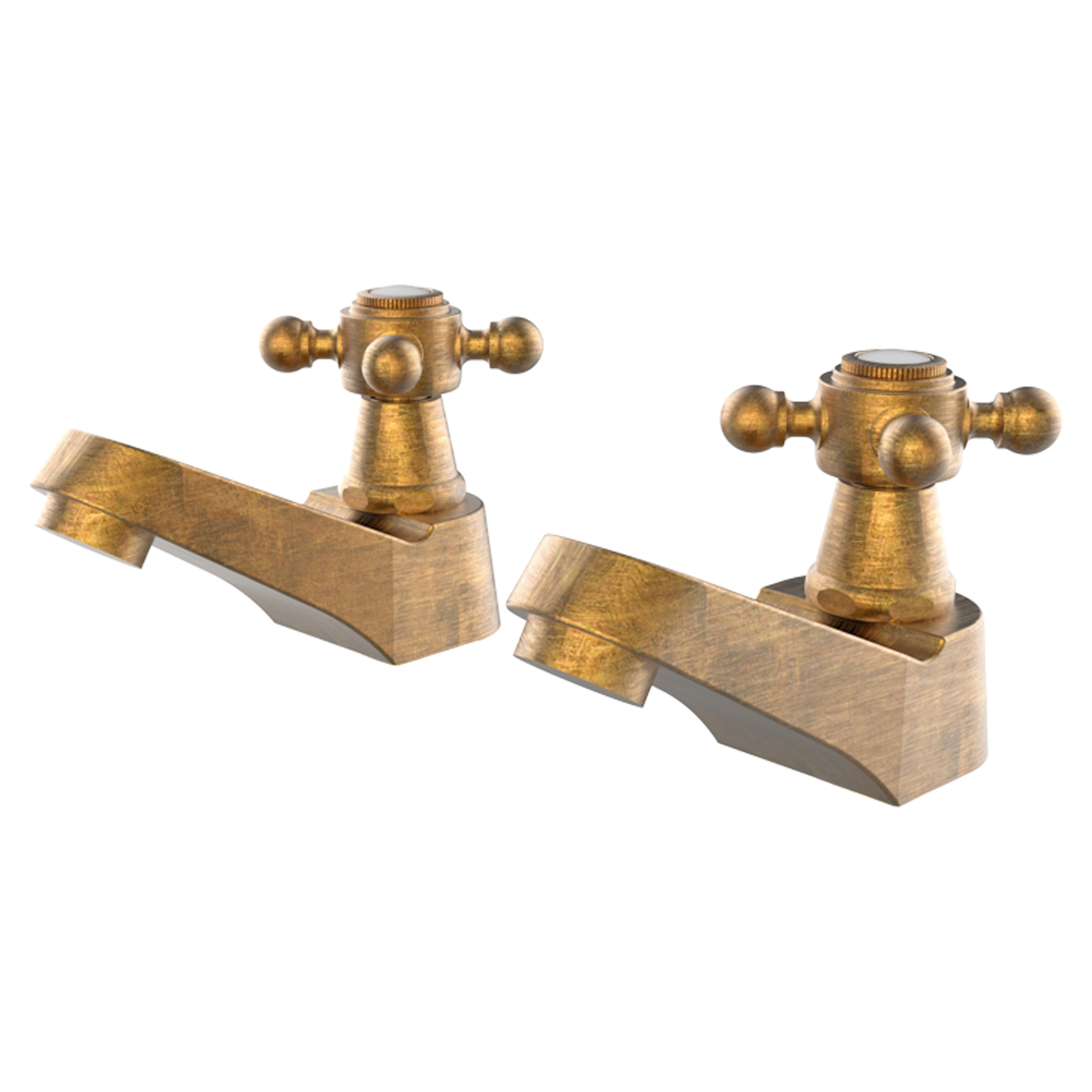 Håndvaskarmatur Alderton Cross Set Messing Mat