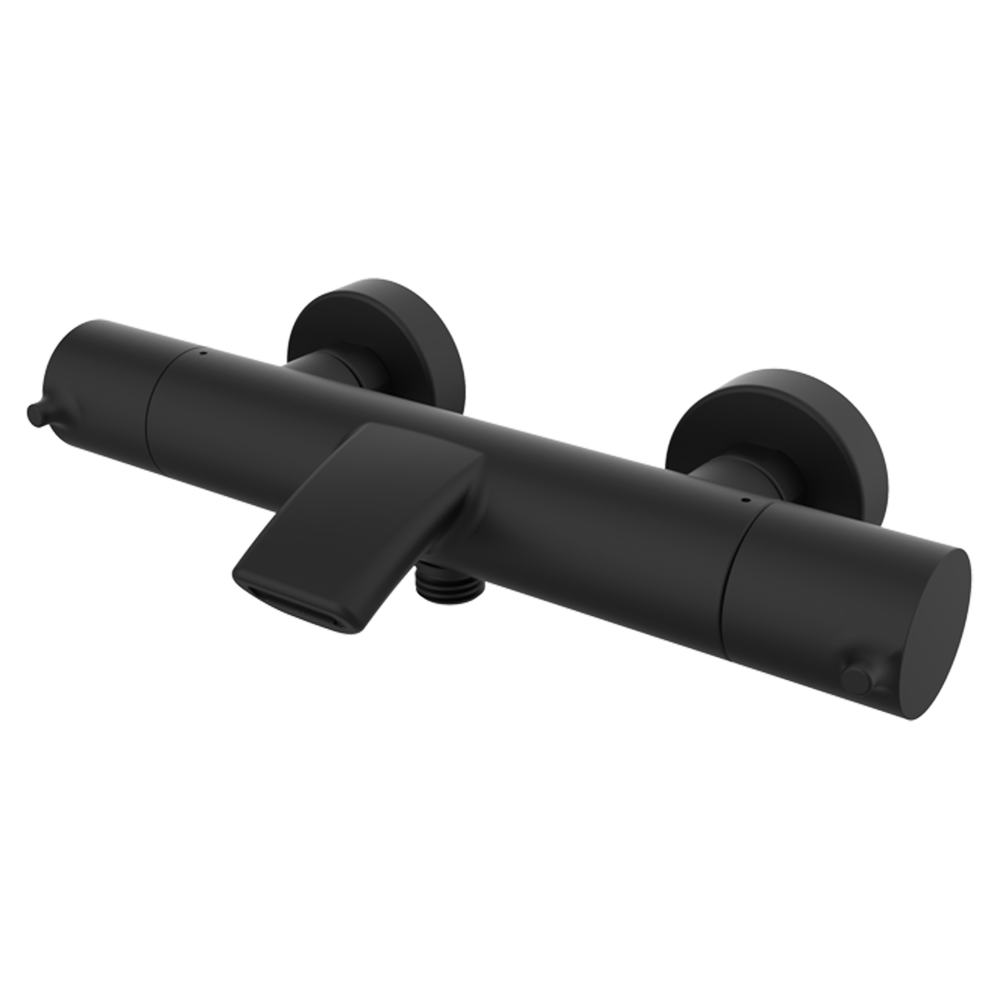 Badekar Armatur Carenza Sort Mat med Termostat